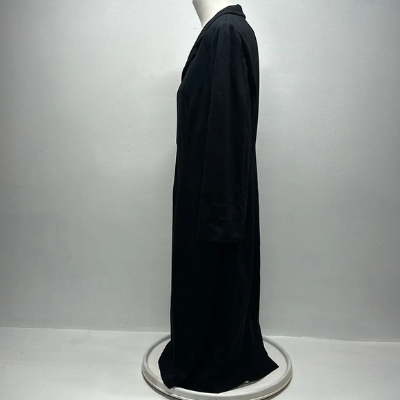 Nina McLemore Dress A-Line Sheath Collared Viscose Midi Knit Stretch Black 10 - Picture 6 of 9